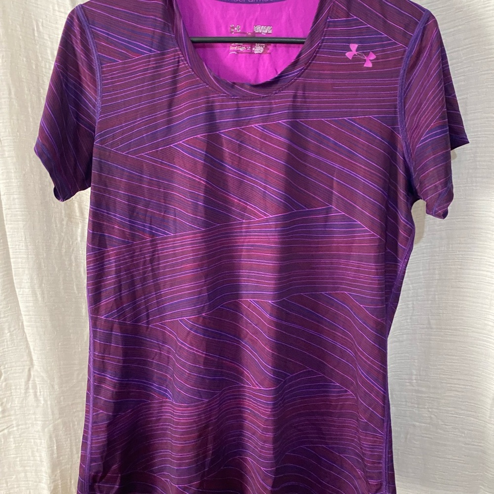 Under Armour Purple Fitted Short Sleeve Tee
